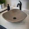 Discount Molly Grey Marble Freeform Vessel Sink Above Counter / Vessel Sinks