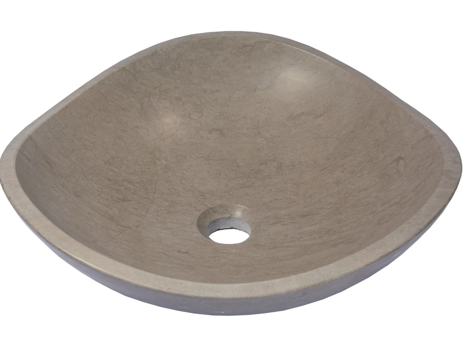 Discount Molly Grey Marble Freeform Vessel Sink Above Counter / Vessel Sinks