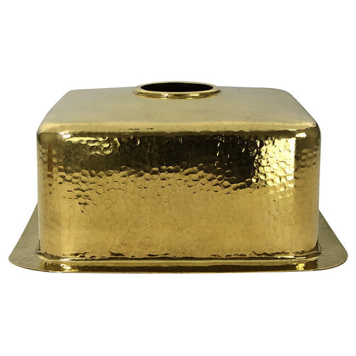 Outlet Bright Hammered Brass 17" Undermount Bar Sink Single Bowl Sinks|Undermount Sinks