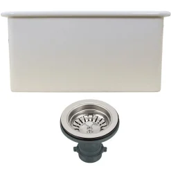 New Cape189 Single Bowl Dualmount Fireclay Bar-Prep Sink White Bar / Prep Sinks