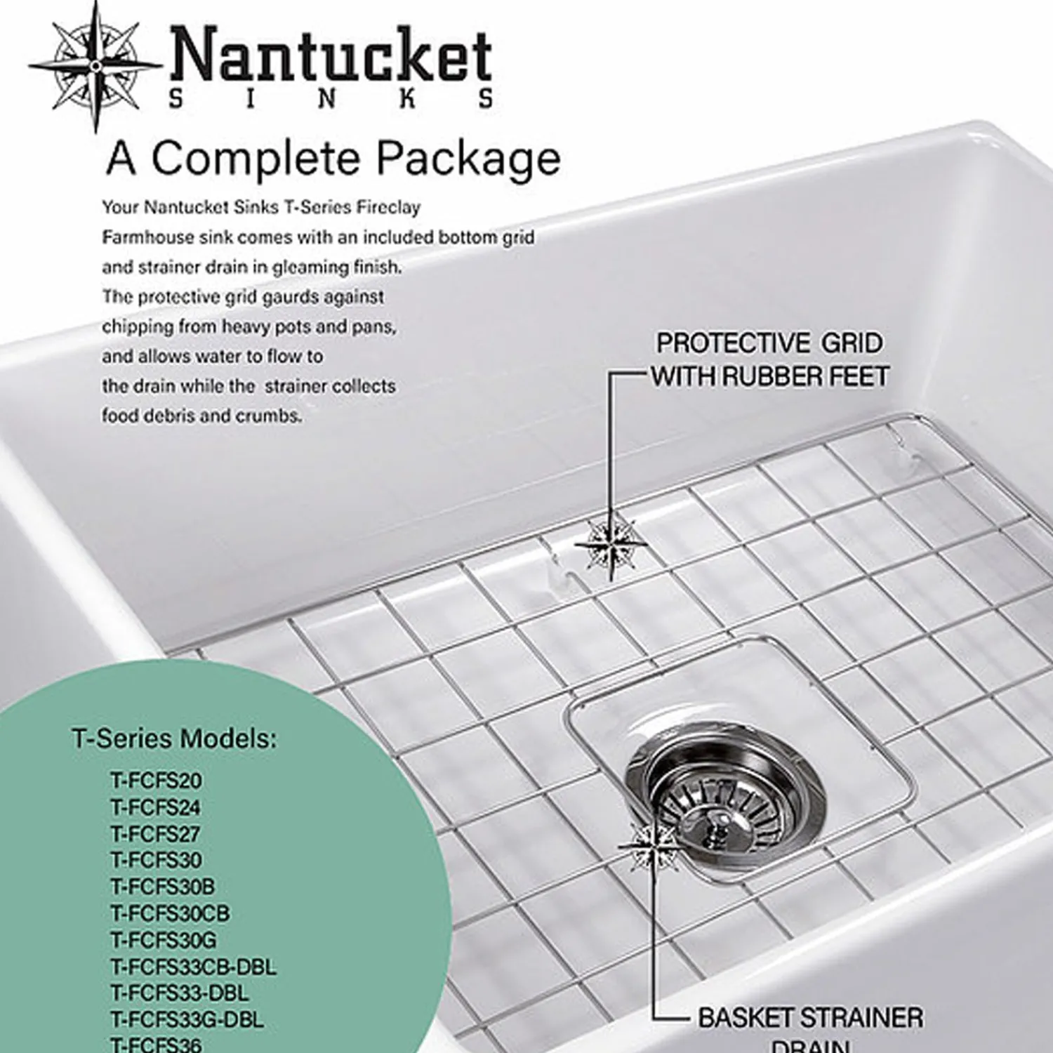 Clearance 36" Double Bowl Farmhouse Fireclay Sink with Drains and Grids Double Bowl Sinks|Undermount Sinks