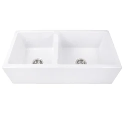 New 60/40 Double Bowl Farmhouse Apron Fireclay Sink Hyannis-36-DBL Double Bowl Sinks|Apron Front / Farmhouse Sinks
