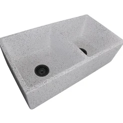 New Double Bowl Farmhouse Fireclay Sink with Pietra Sarda Finish Double Bowl Sinks|Apron Front / Farmhouse Sinks