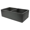 Clearance Double Bowl Farmhouse Fireclay Sink with Concrete Finish Double Bowl Sinks|Apron Front / Farmhouse Sinks