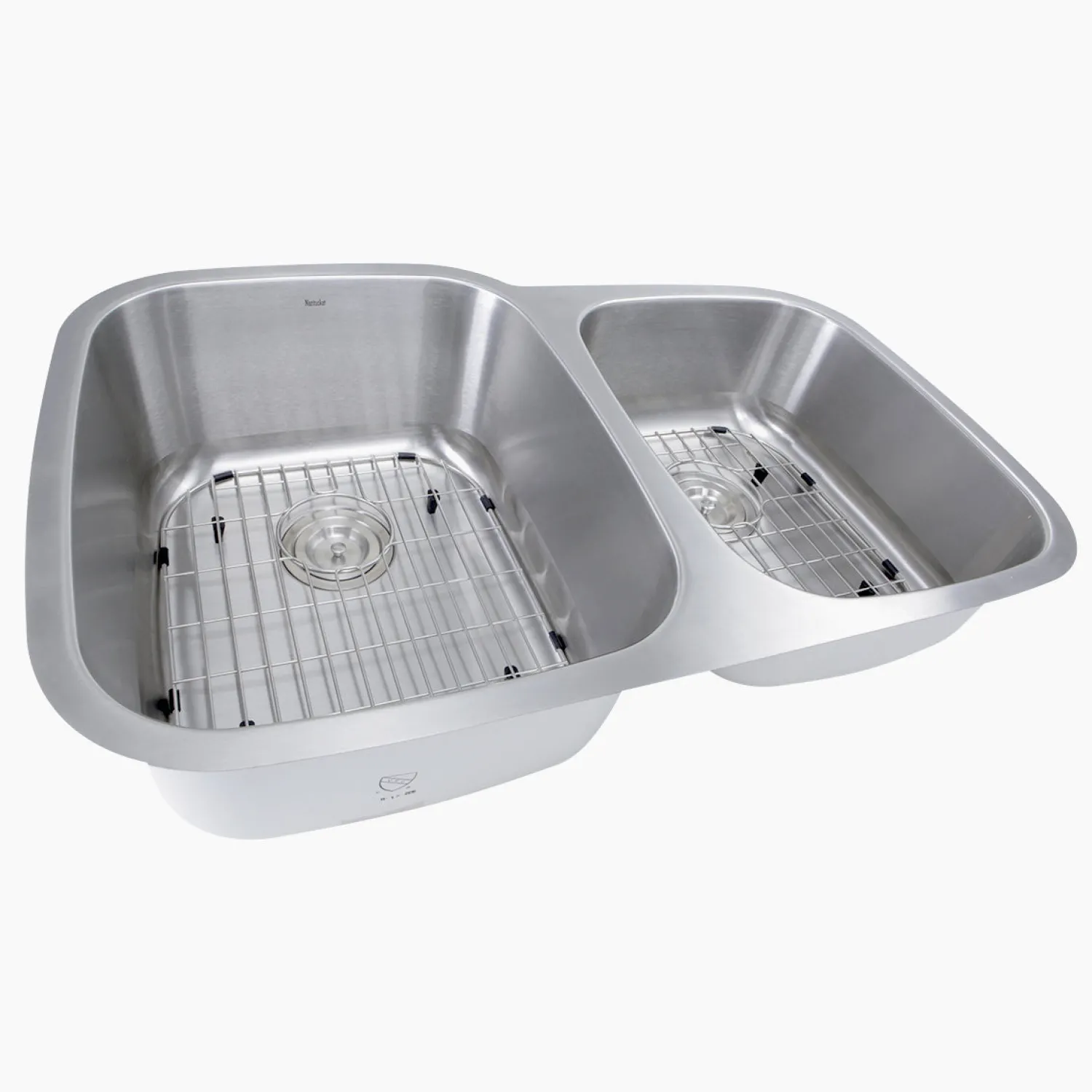 Hot 60/40 Double Bowl 16 Gauge Kitchen Sink with Cutting Board, Grids and Colander Drains Stainless Steel Sinks|Double Bowl Sinks