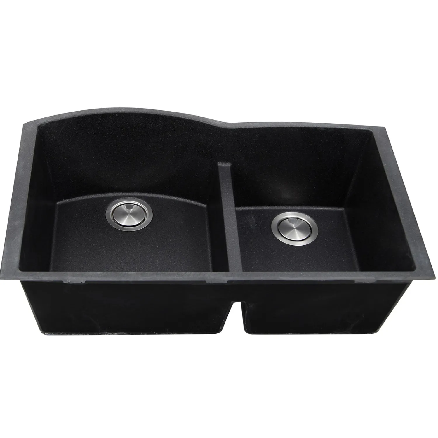 Clearance 60/40 Double Bowl Undermount Granite Composite Double Bowl Sinks|Undermount Sinks