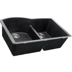 Clearance 60/40 Double Bowl Undermount Granite Composite Double Bowl Sinks|Undermount Sinks