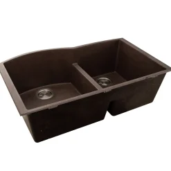 Clearance 60/40 Double Bowl Undermount Granite Composite Double Bowl Sinks|Undermount Sinks