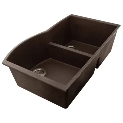 Clearance 60/40 Double Bowl Undermount Granite Composite Double Bowl Sinks|Undermount Sinks