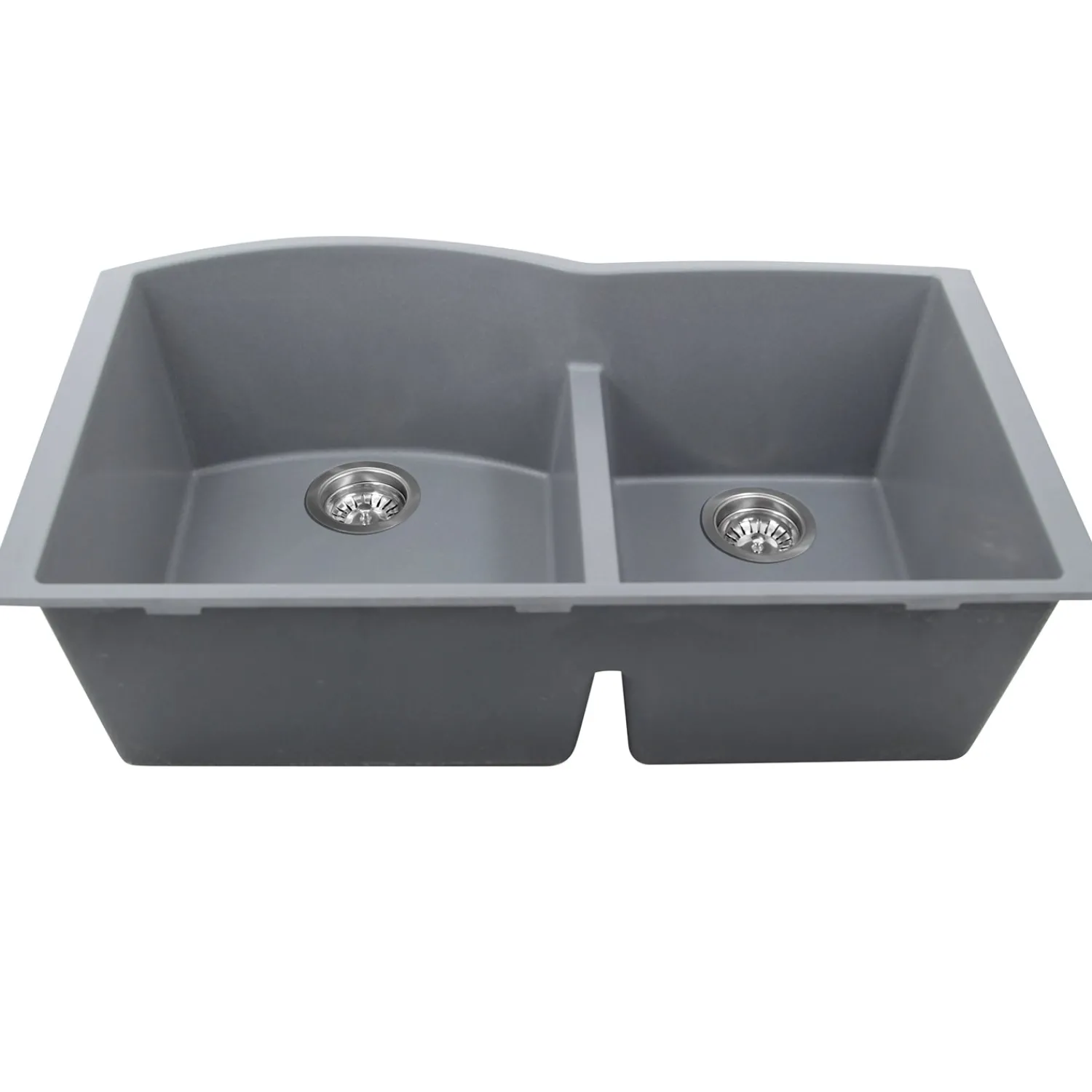 Clearance 60/40 Double Bowl Undermount Granite Composite Double Bowl Sinks|Undermount Sinks