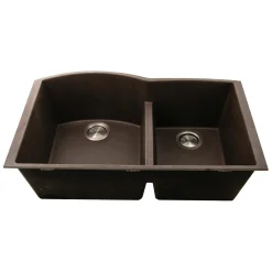 Clearance 60/40 Double Bowl Undermount Granite Composite Double Bowl Sinks|Undermount Sinks