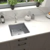18" Dual-Mount Fireclay Kitchen Sink Prep Sink in Grey Bar / Prep Sinks