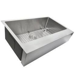 Clearance EZApron33-9 RetroFit Single Bowl Undermount Stainless Steel Kitchen Sink with 9