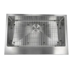 Clearance EZApron33-9 RetroFit Single Bowl Undermount Stainless Steel Kitchen Sink with 9