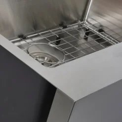 Clearance EZApron33-9 RetroFit Single Bowl Undermount Stainless Steel Kitchen Sink with 9