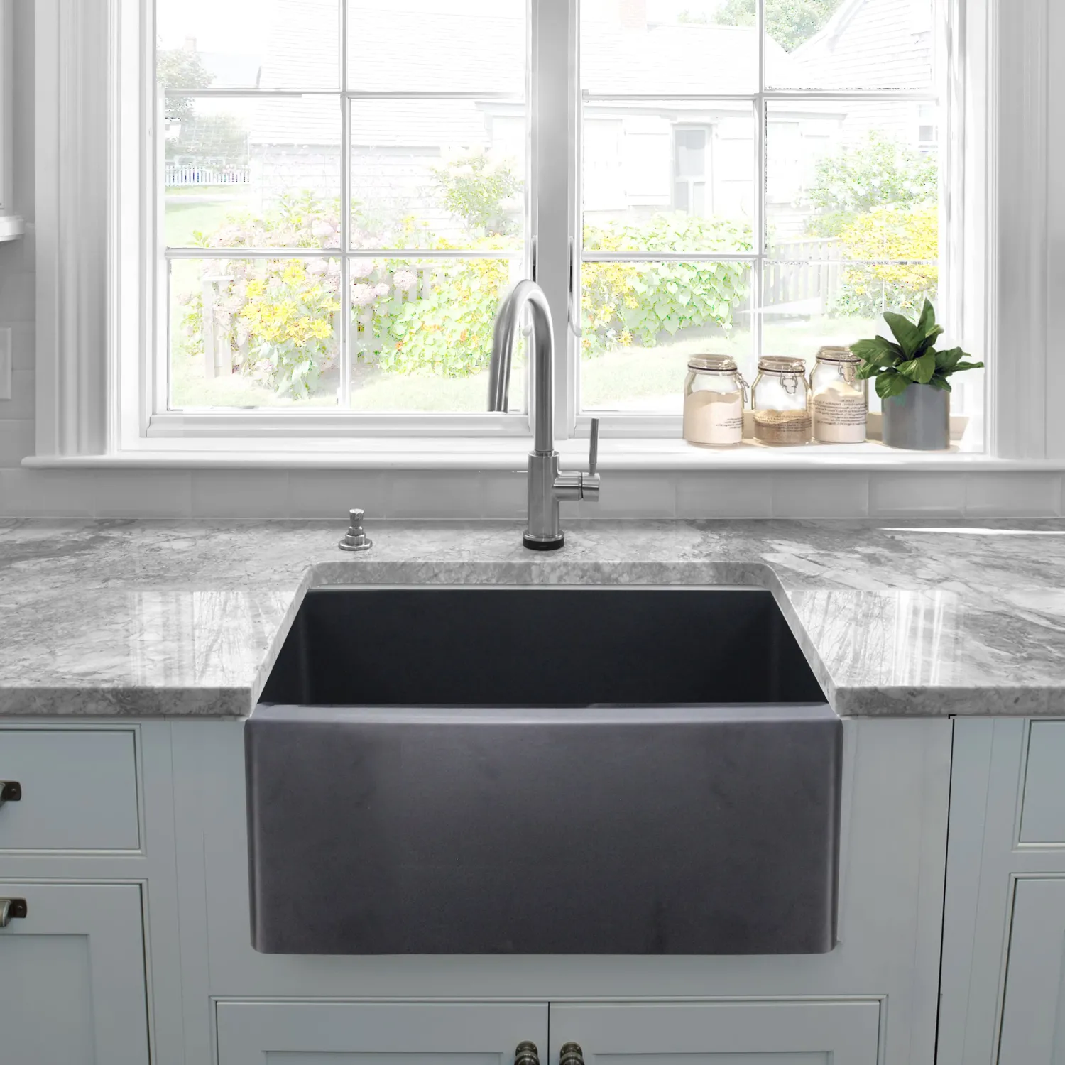 Discount 23" Farmhouse Fireclay Sink Single Bowl Sinks|Undermount Sinks