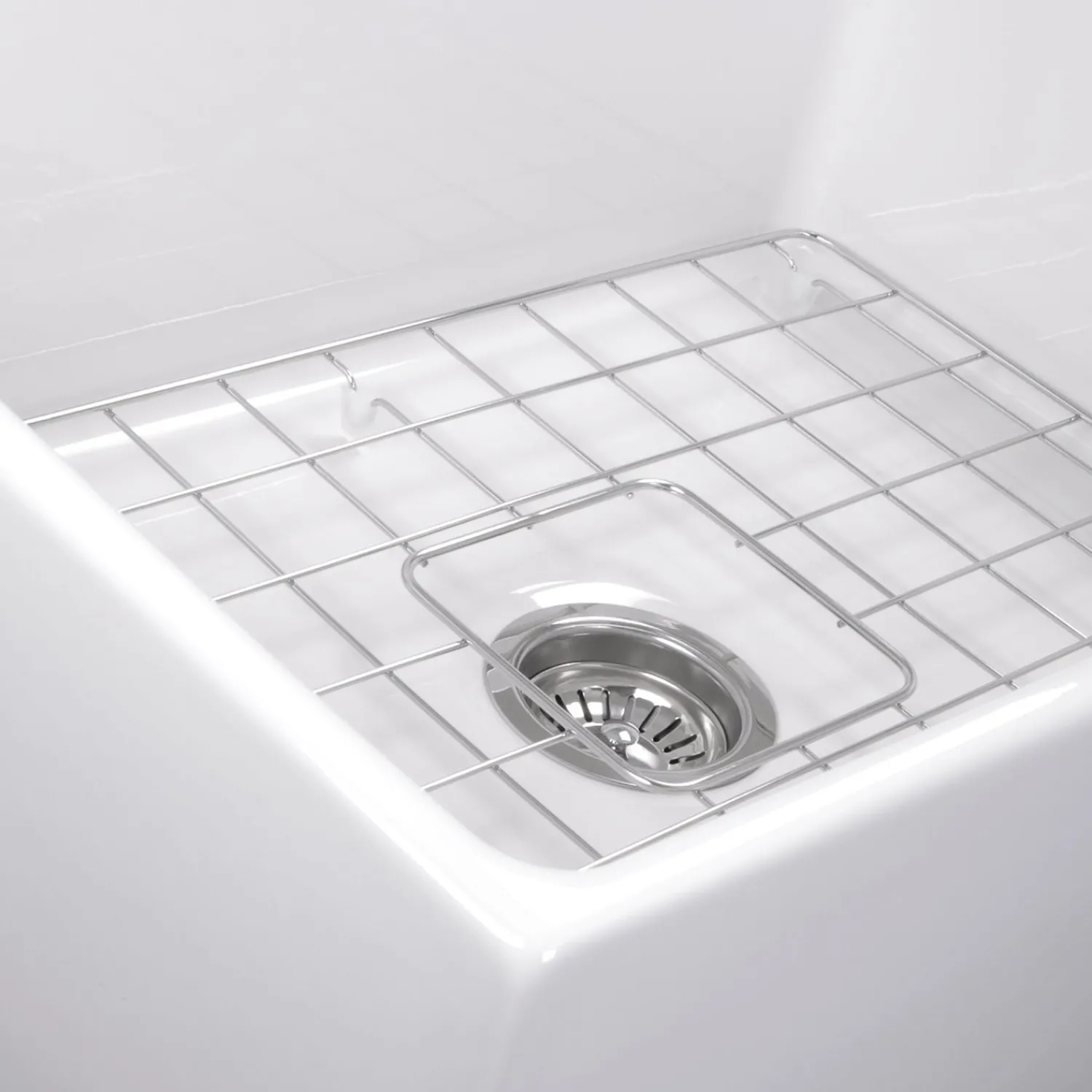 Clearance 27" Farmhouse Fireclay Sink with Drain and Grid Single Bowl Sinks|Apron Front / Farmhouse Sinks