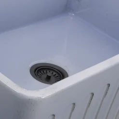 Clearance 30" Farmhouse Fireclay Sink with Shabby Sugar Finish Single Bowl Sinks|Apron Front / Farmhouse Sinks