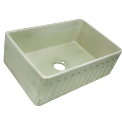 Best 30" Farmhouse Fireclay Sink with Shabby Green Finish Single Bowl Sinks|Apron Front / Farmhouse Sinks