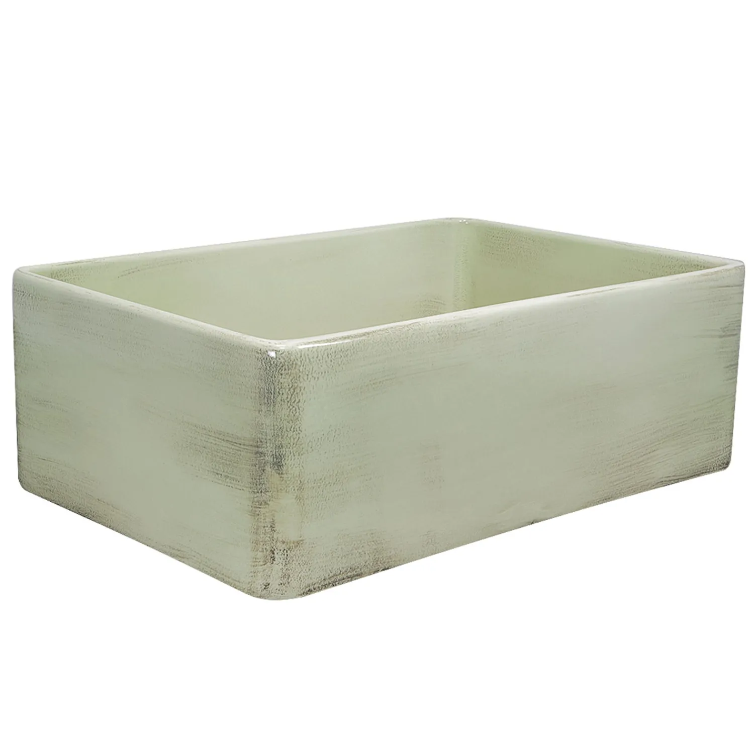 Best 30" Farmhouse Fireclay Sink with Shabby Green Finish Single Bowl Sinks|Apron Front / Farmhouse Sinks