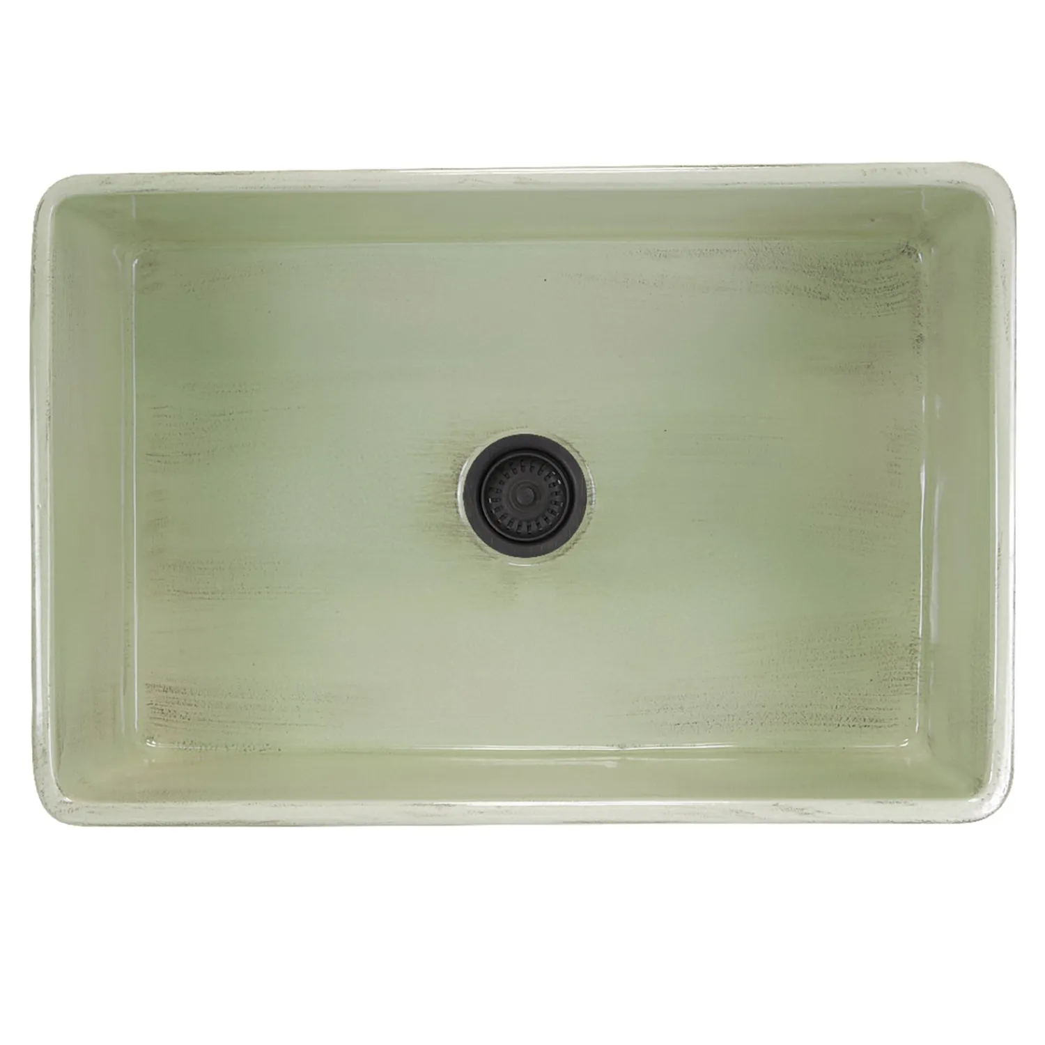 Best 30" Farmhouse Fireclay Sink with Shabby Green Finish Single Bowl Sinks|Apron Front / Farmhouse Sinks