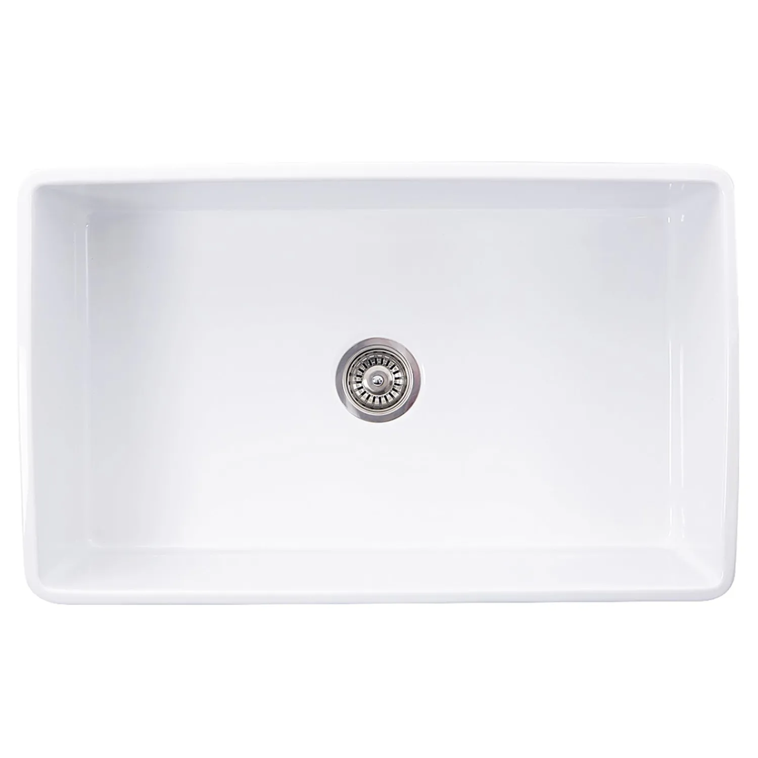 Outlet 33" Farmhouse Fireclay Sink with Filigree Apron Single Bowl Sinks|Apron Front / Farmhouse Sinks