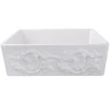 Online 30" Farmhouse Fireclay Sink with Grapes Apron Single Bowl Sinks|Apron Front / Farmhouse Sinks