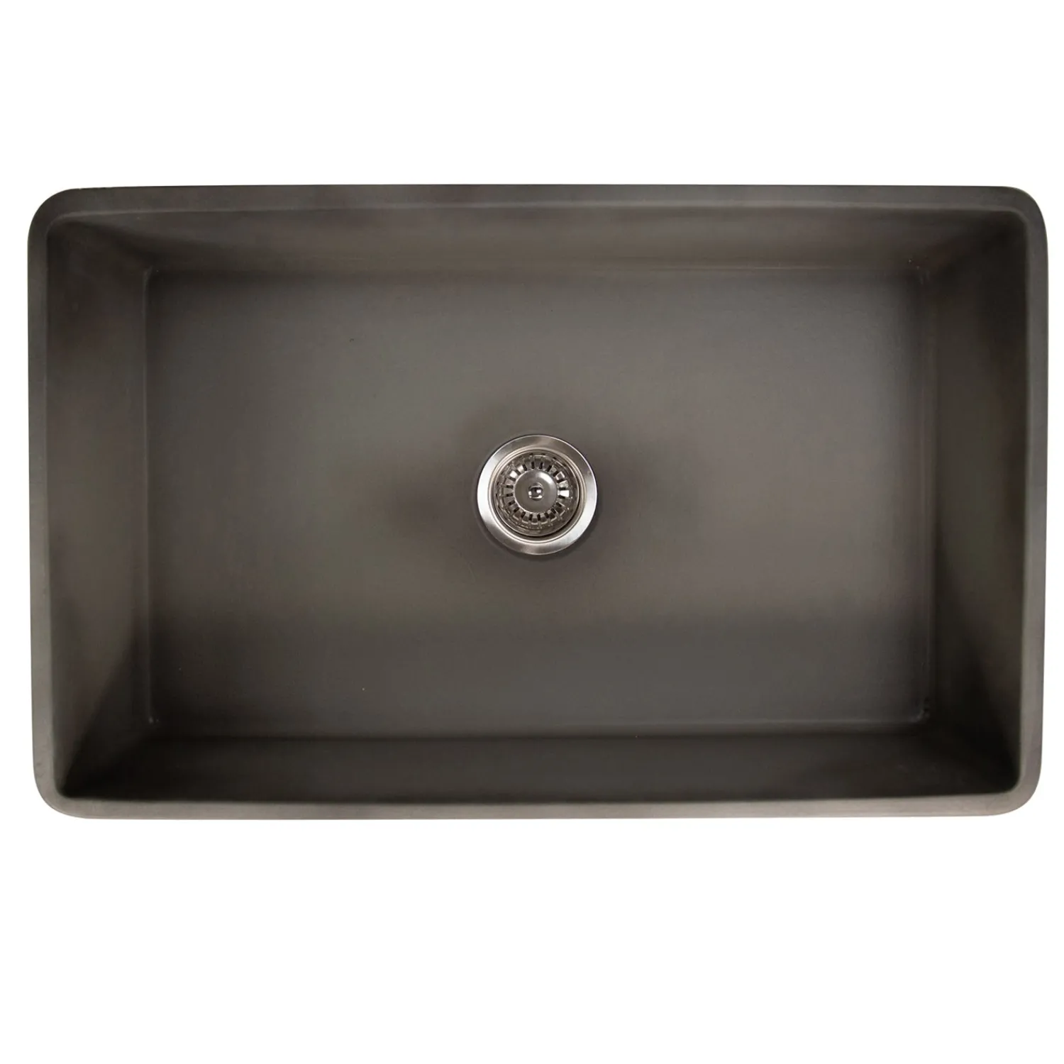 30" Farmhouse Fireclay Sink with Concrete Finish Single Bowl Sinks|Apron Front / Farmhouse Sinks