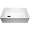 30" Fireclay Farmhouse Sink Offset Drain with Grid Single Bowl Sinks|Apron Front / Farmhouse Sinks