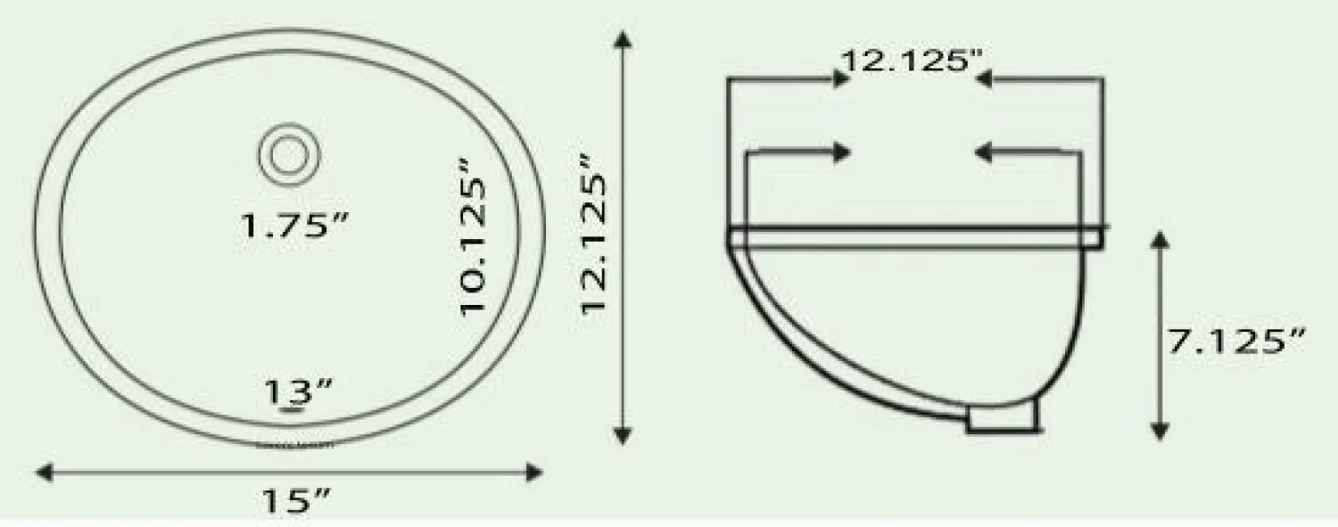 Sale Glazed Bottom 13x10 Undermount Ceramic Sink In White Undermount