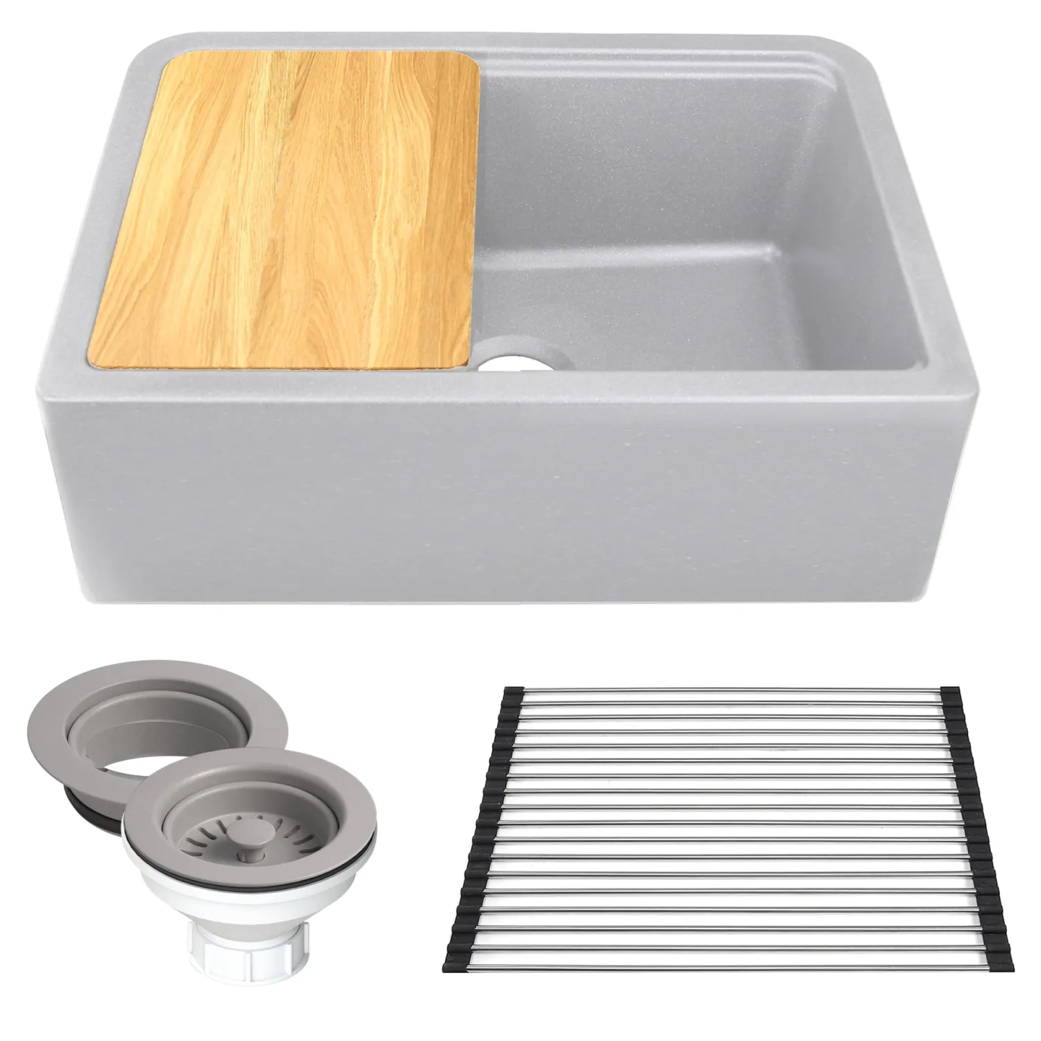 30" Granite Composite Workstation Apron Sink Single Bowl Sinks|Apron Front / Farmhouse Sinks