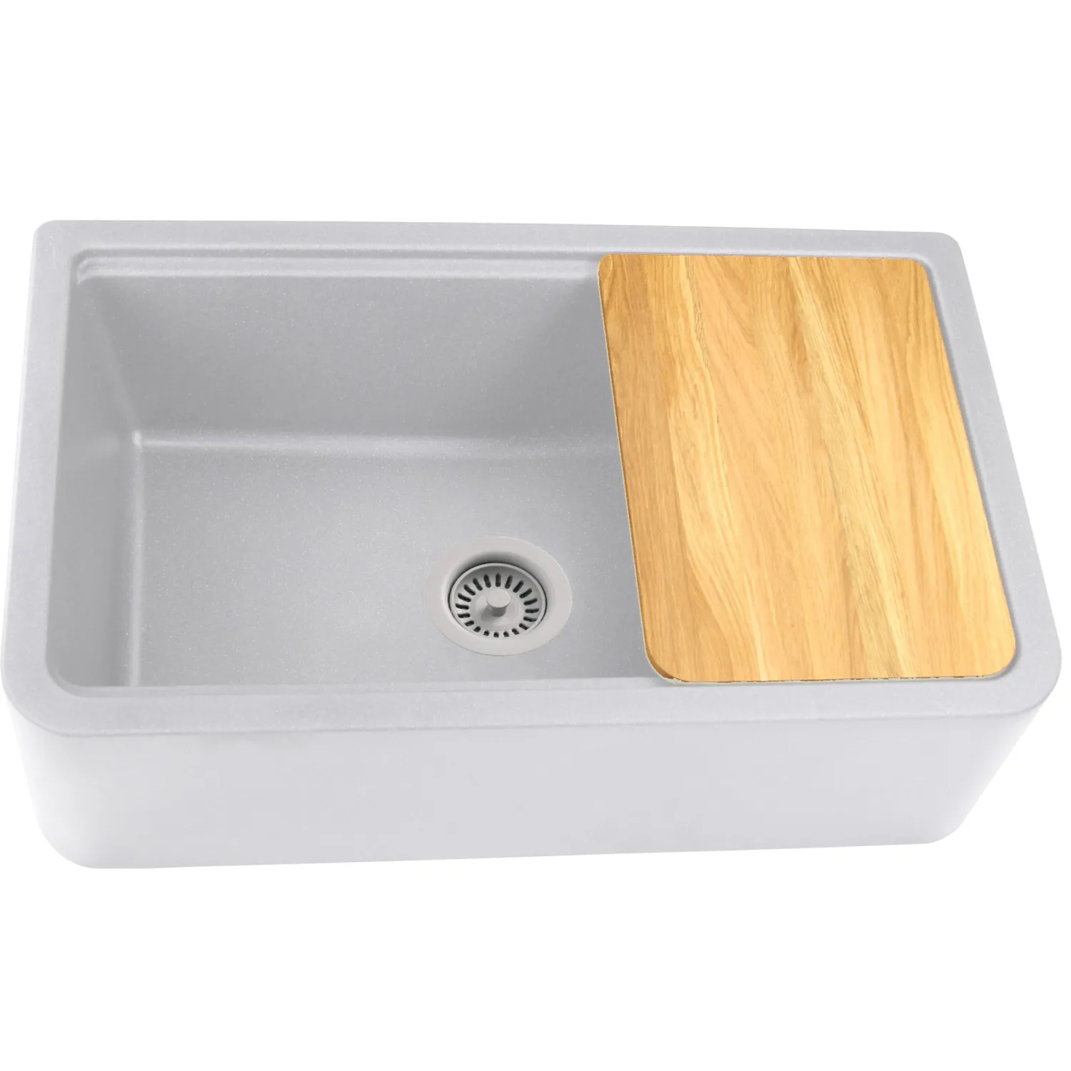 Online 33" Granite Composite Workstation Apron Sink Single Bowl Sinks|Apron Front / Farmhouse Sinks