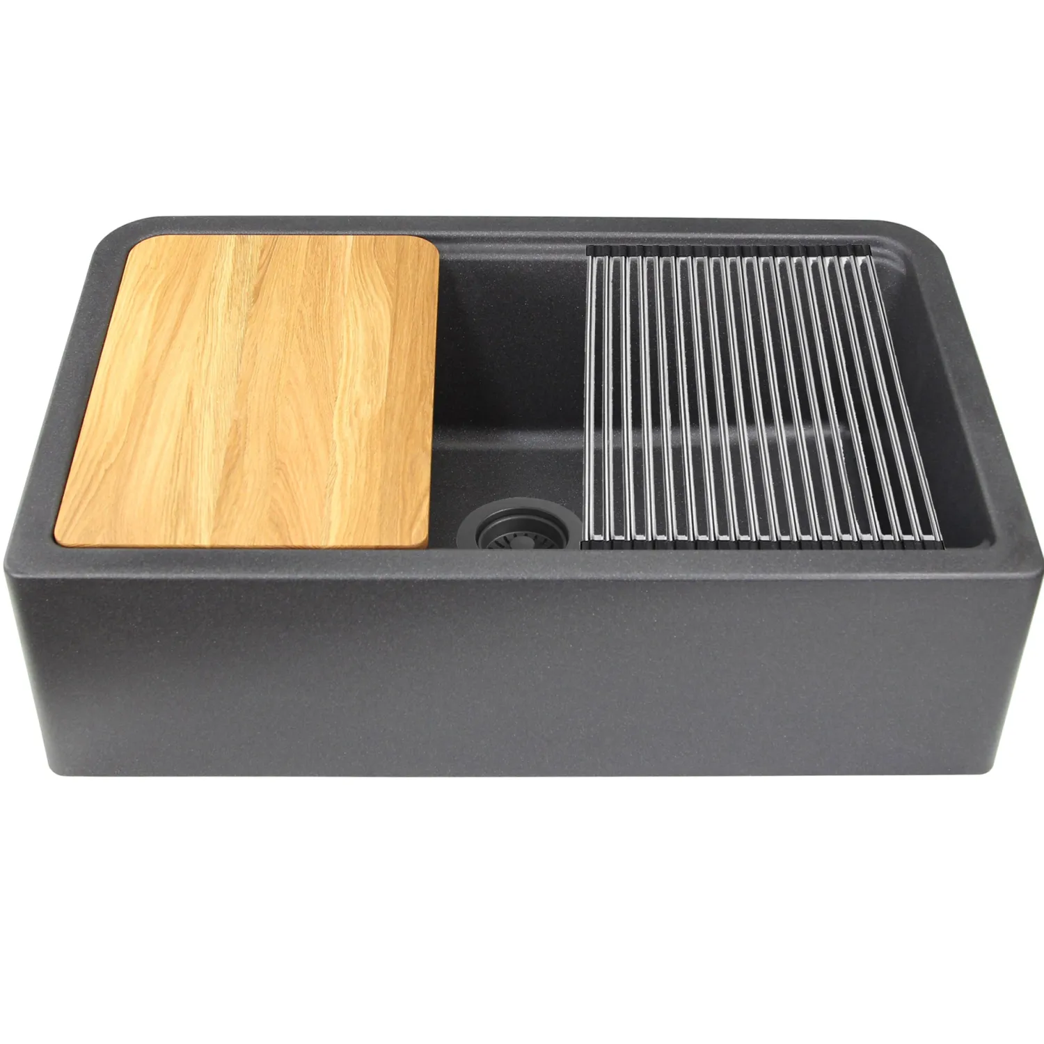 Online 33" Granite Composite Workstation Apron Sink Single Bowl Sinks|Apron Front / Farmhouse Sinks
