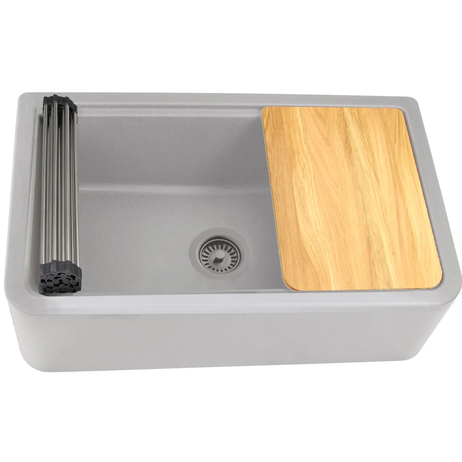 Online 33" Granite Composite Workstation Apron Sink Single Bowl Sinks|Apron Front / Farmhouse Sinks