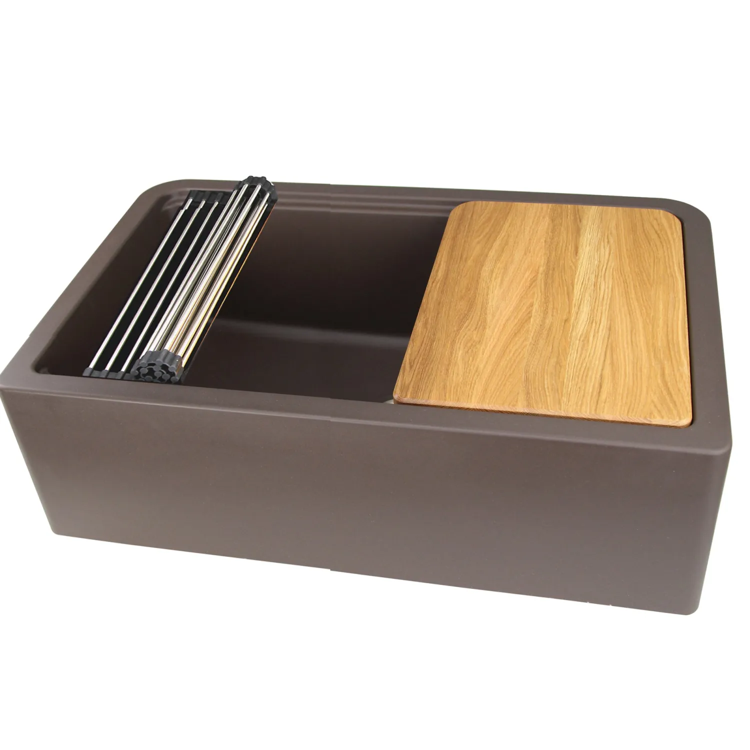 Online 33" Granite Composite Workstation Apron Sink Single Bowl Sinks|Apron Front / Farmhouse Sinks