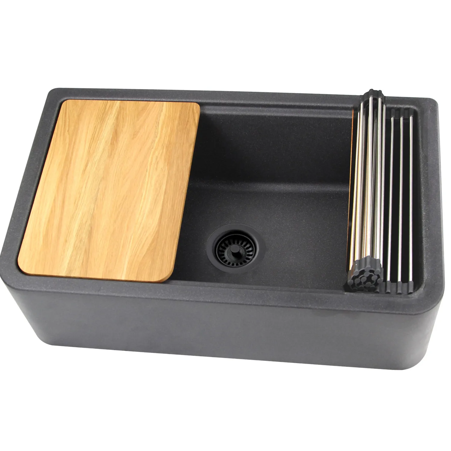 Online 33" Granite Composite Workstation Apron Sink Single Bowl Sinks|Apron Front / Farmhouse Sinks