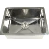 Discount 23" Hammered Stainless Steel Rectangle Kitchen Sink Stainless Steel Sinks|Single Bowl Sinks