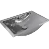 Hammered Stainless Steel Rectangle Undermount Bathroom Sink with Overflow Undermount|Stainless Steel Sinks