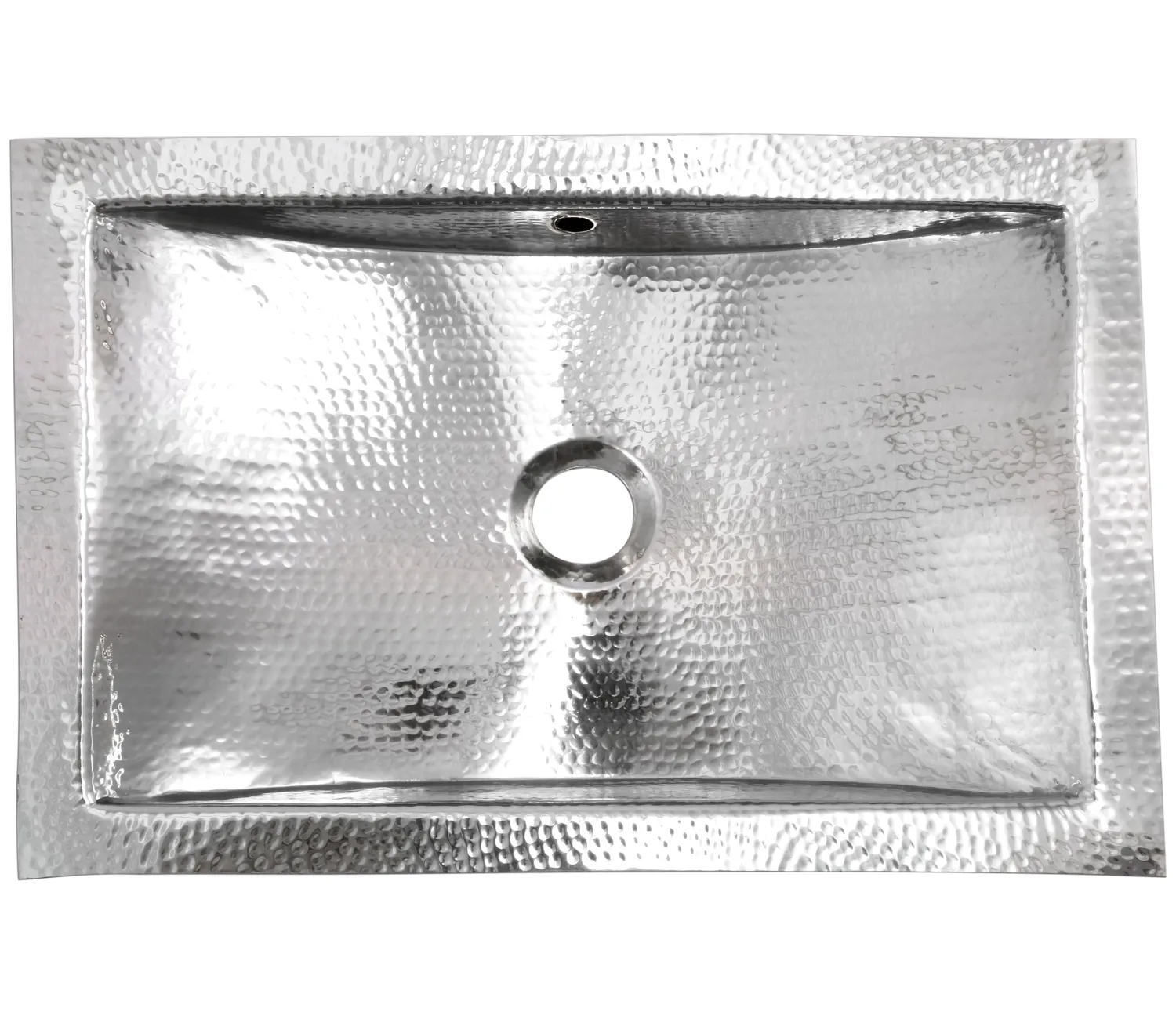 Hammered Stainless Steel Rectangle Undermount Bathroom Sink with Overflow Undermount|Stainless Steel Sinks