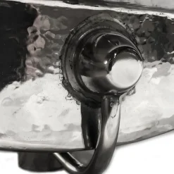Hammered Stainless Steel Rectangle Undermount Bathroom Sink with Overflow Undermount|Stainless Steel Sinks