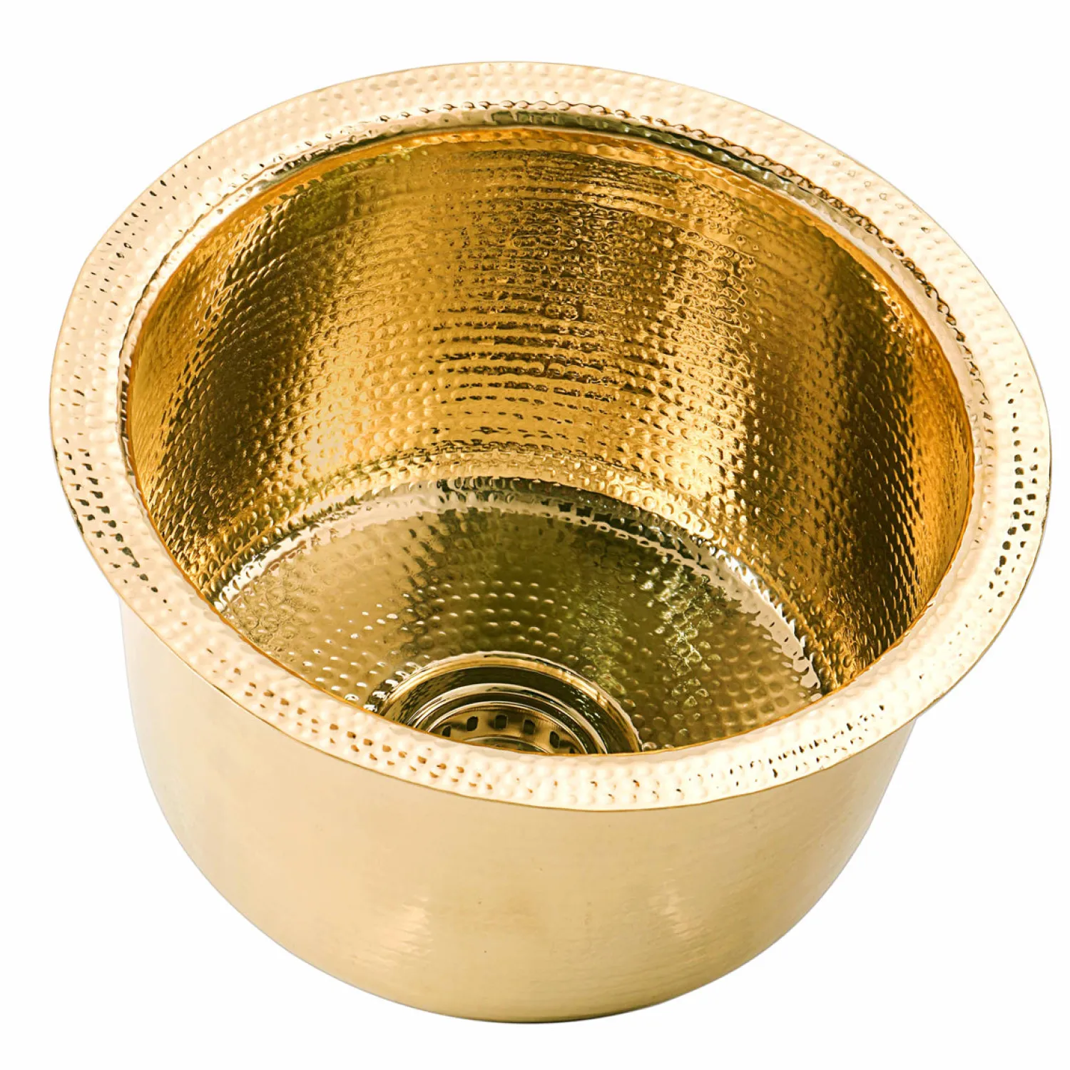 Outlet 15"Hand Hammered Round Brass Bar Sink Sinks For Tight Spaces|Bar / Prep Sinks