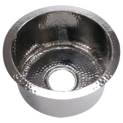 Sale 15"Hand Hammered Round Stainless Steel Bar Sink Sinks For Tight Spaces|Bar / Prep Sinks