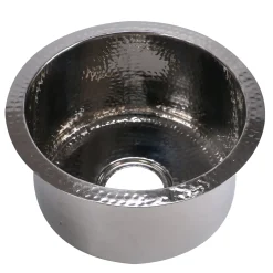 Sale 15"Hand Hammered Round Stainless Steel Bar Sink Sinks For Tight Spaces|Bar / Prep Sinks