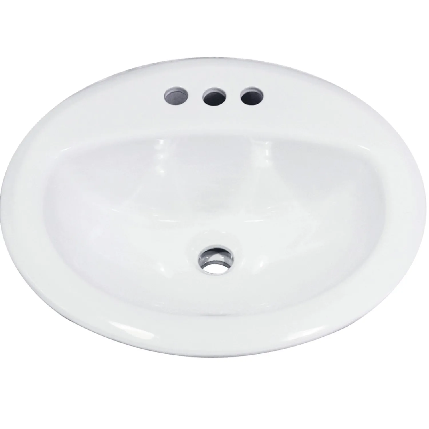 Outlet 20.25-Inch Drop-In Ceramic Vanity Sink DI2017-4 Drop-In / Top Mount Sinks