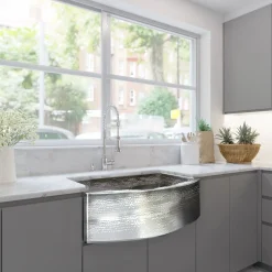 Hot 33 Inch Hammered Farmhouse Stainless Steel Sink Stainless Steel Sinks|Single Bowl Sinks