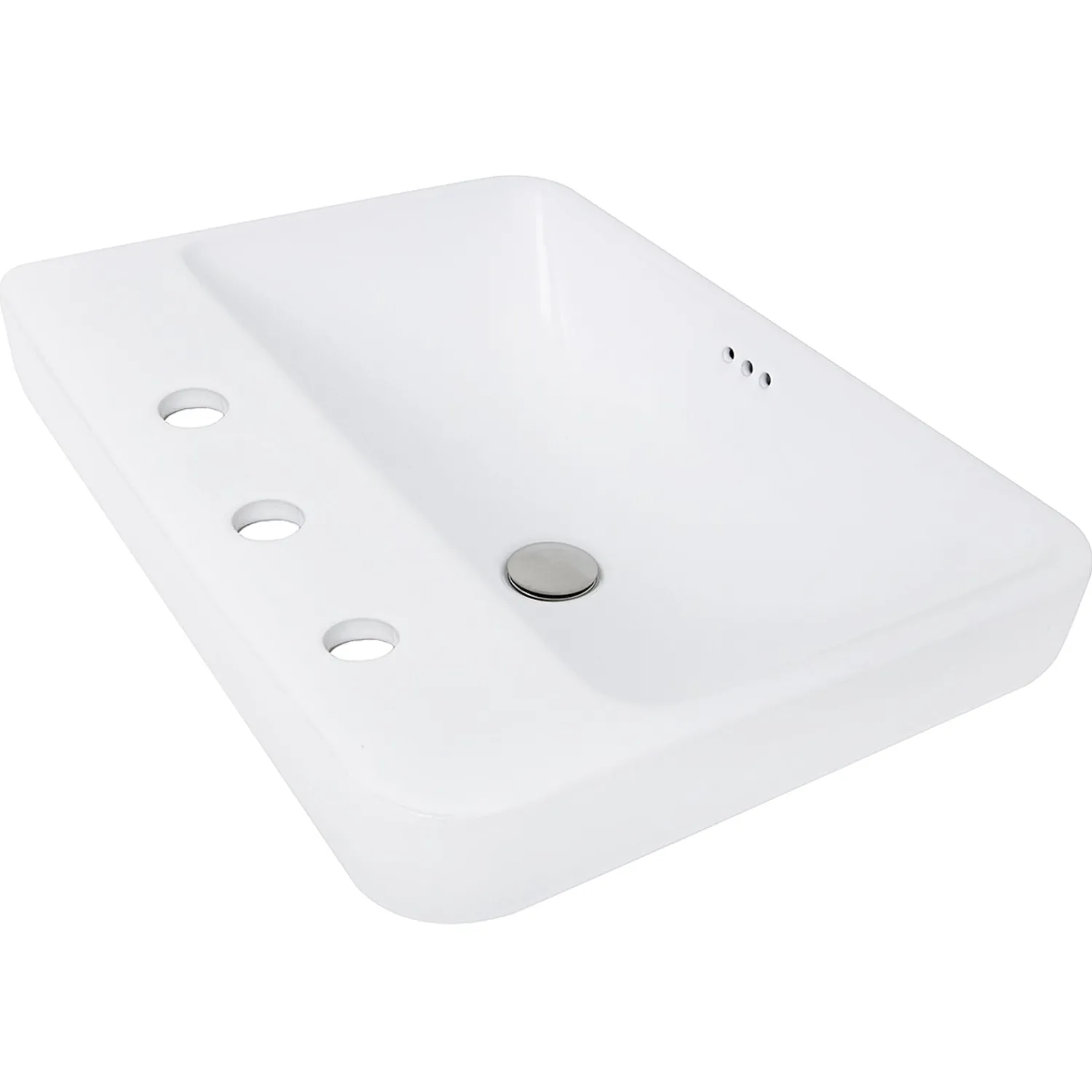 Best 23-Inch 3-Hole Rectangular Drop-In Ceramic Vanity Sink DI-2317-R8 Drop-In / Top Mount Sinks