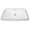 Discount 23.5-Inch Rectangular Undermount Ceramic Vanity Sink UM-2112-W in White Undermount