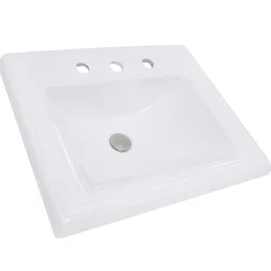 Best 23-Inch Rectangular Drop-In Ceramic Vanity Sink for 8