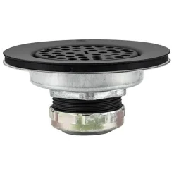3-Inch Utility Sink Grid Drain | Matte Black Sink Drains, Disposer Flanges & Air Gaps|Laundry & Utility Sinks