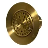 New 3-Inch Utility Sink Grid Drain | Brushed Satin Brass Sink Drains, Disposer Flanges & Air Gaps|Laundry & Utility Sinks